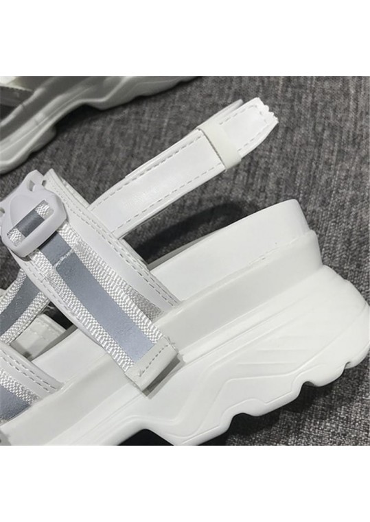 Size:4.5-11 Women Fashion Platform Velcro Luminous Sporty 