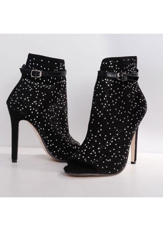 Size:4.5-11 Women Sexy Rhinestone High Heels 2 Shoes