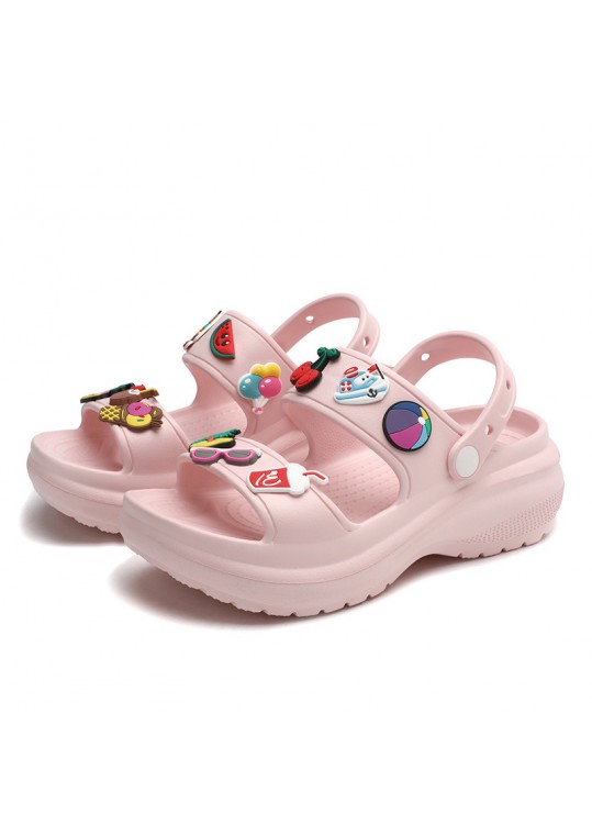 Women Fashion Cartoon Decorative Solid Color Platform 