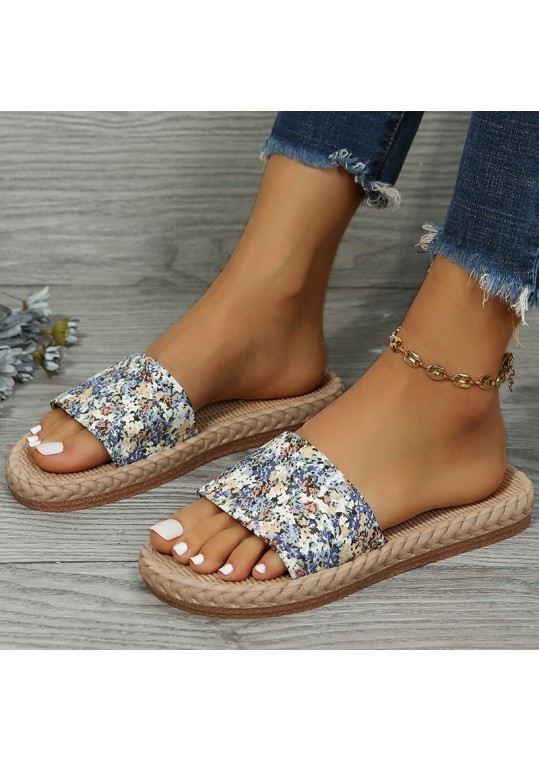 Women Fashion Fabric Tiny Flower Bowknot Flat 