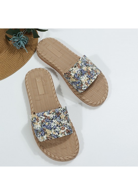 Women Fashion Fabric Tiny Flower Bowknot Flat 