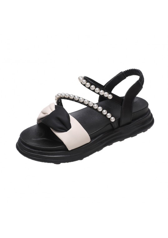 Women Fashion Pearl Strap Platform 