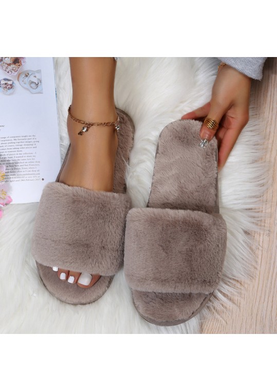 Autumn And Winter Women Casual Plush Flat 