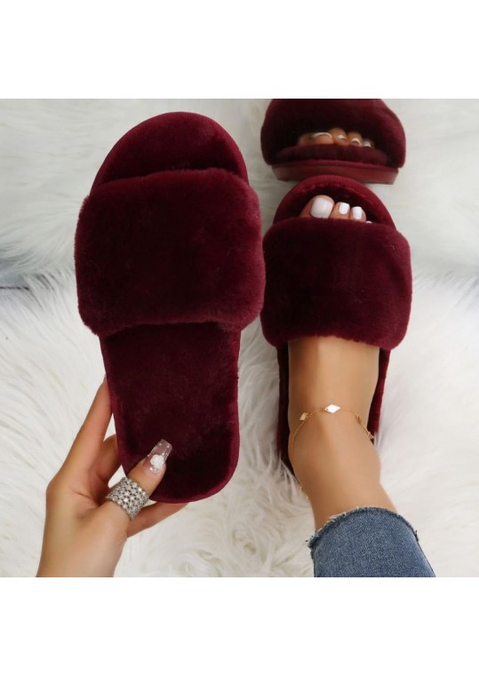 Autumn And Winter Women Casual Plush Flat 