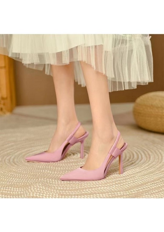 Women Sexy Solid Color Elegant Office Point-Toe Stiletto High-Heel 