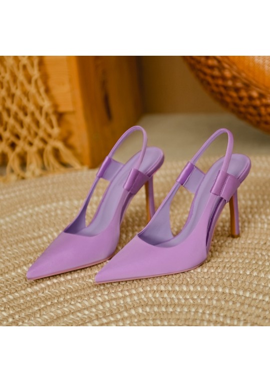 Women Sexy Solid Color Elegant Office Point-Toe Stiletto High-Heel 