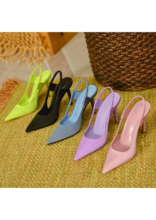 Women Sexy Solid Color Elegant Office Point-Toe Stiletto High-Heel 