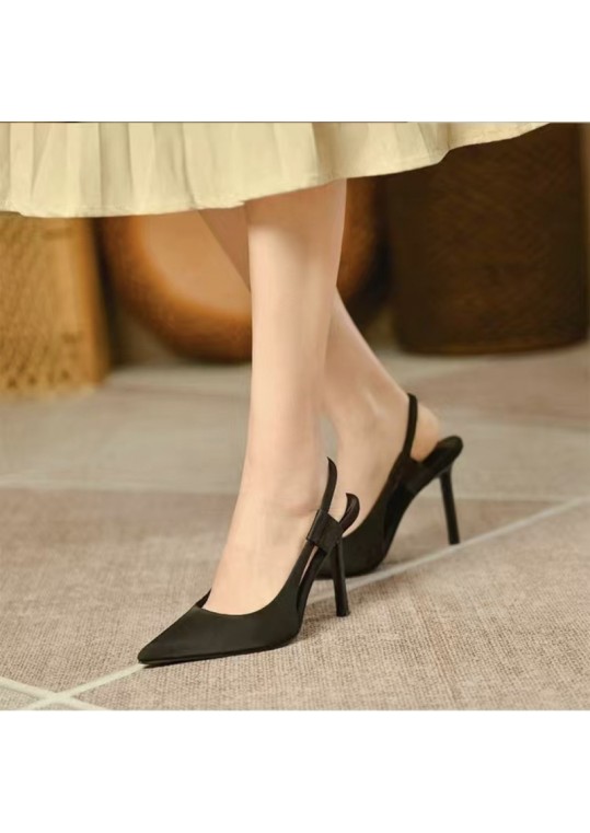 Women Sexy Solid Color Elegant Office Point-Toe Stiletto High-Heel 