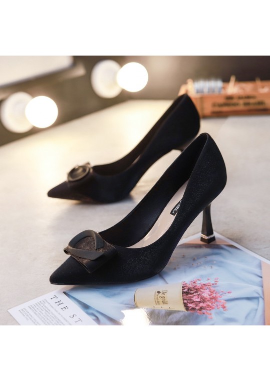 Women Fashion Sexy Solid Color Pointed Pumps