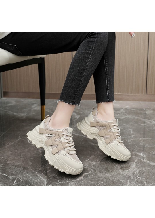 Women Fashion Casual Breathable Mesh Thick-Soled 