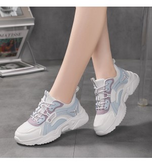 Women Fashion Casual Plus Size Breathable Mesh Height Increasing Sneaker