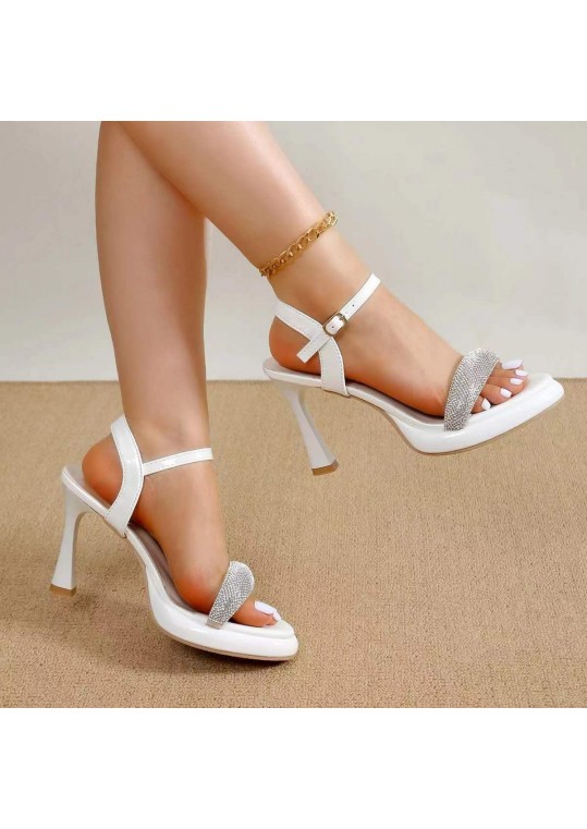 Summer Women Fashion Casual Plus Size Rhinestone High Heel 