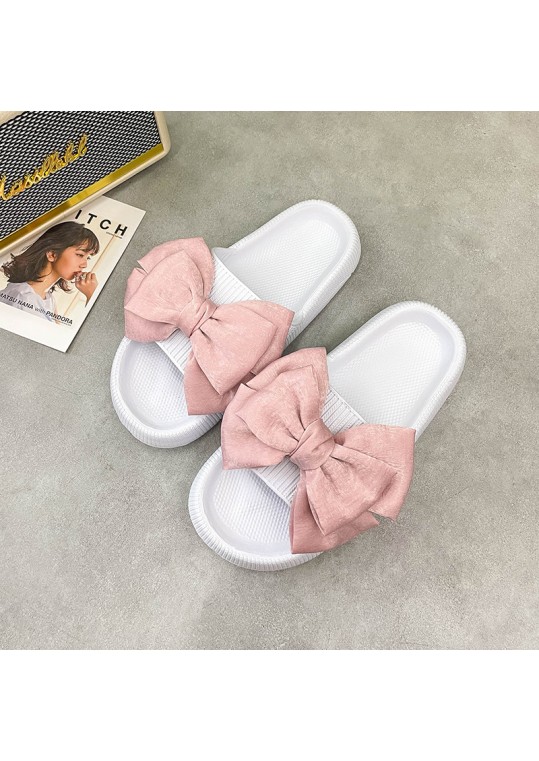 Summer Women Fashion Plus Size Bow Round Toe Thick-Soled 