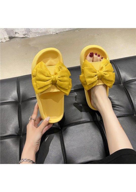 Summer Women Fashion Plus Size Bow Round Toe Thick-Soled 