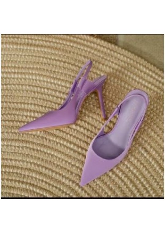 Women Fashion Solid Color Pointed Toe Heel Hollow High Heels