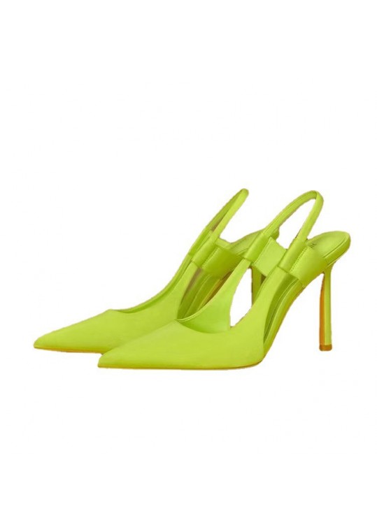 Women Fashion Solid Color Pointed Toe Heel Hollow High Heels